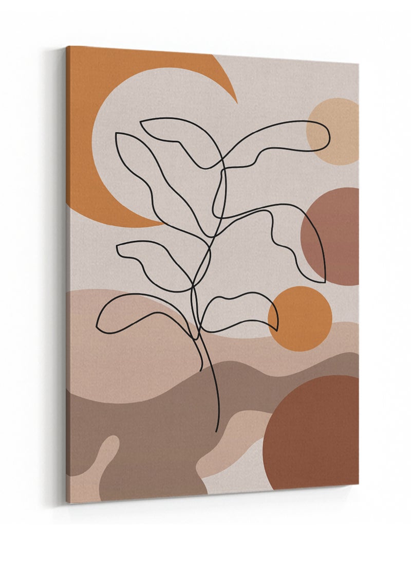 LOWHA Canvas Wall Art Stretched Over Wooden Frame with Plant Pattern Painting - Image 4
