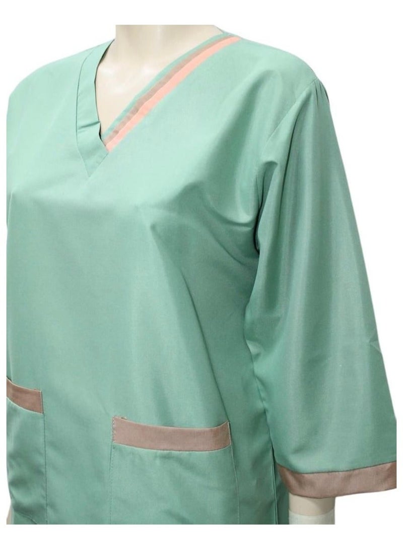 Housemaid Uniform Maid & Nanny Scrub Suit, 4-Piece Set - Image 4