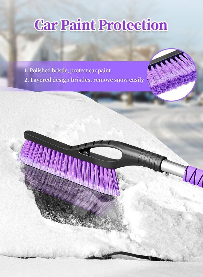 HEEYA 42.2 Inch Ice Scraper and Brush for Car, Snow Brush and Ice Scraper for Windshield Window, Car Snow Scraper with Foam Grip for SUV Truck Jeep Vehicle - Purple - Image 4