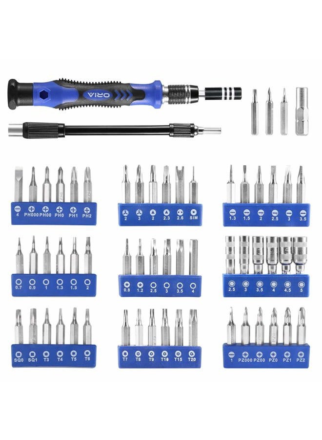 ORIA Screwdriver Set, Magnetic Driver Kit, Professional Repair Tool Kit, 76-in-1 Precision Screwdriver Kit with Portable Bag, Flexible Shaft, for iPhone 8, 8 Plus/ Cellphone/ Game Console/ Tablet - Image 2