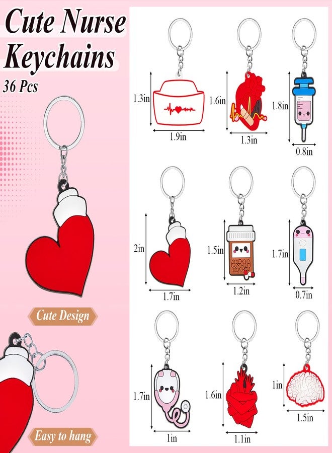 Henoyso 60 Pcs Nurse Badge Reel Nurse Keychain Retractable Badge Holders Nursing CNA Week Gift Doctor Nurse Gift Nursing Gift Nurse Party Favor CNA Appreciation Gifts(Stylish) - Image 2