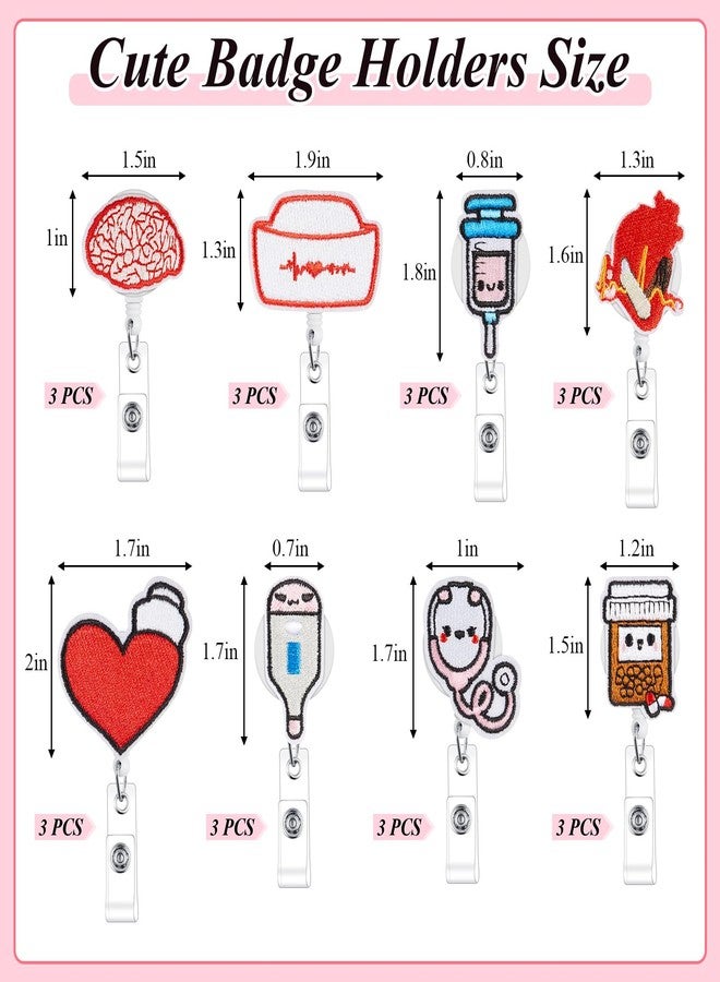 Henoyso 60 Pcs Nurse Badge Reel Nurse Keychain Retractable Badge Holders Nursing CNA Week Gift Doctor Nurse Gift Nursing Gift Nurse Party Favor CNA Appreciation Gifts(Stylish) - Image 3
