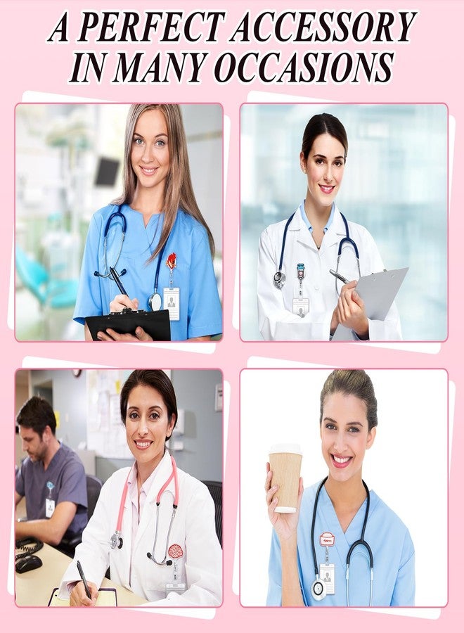 Henoyso 60 Pcs Nurse Badge Reel Nurse Keychain Retractable Badge Holders Nursing CNA Week Gift Doctor Nurse Gift Nursing Gift Nurse Party Favor CNA Appreciation Gifts(Stylish) - Image 5