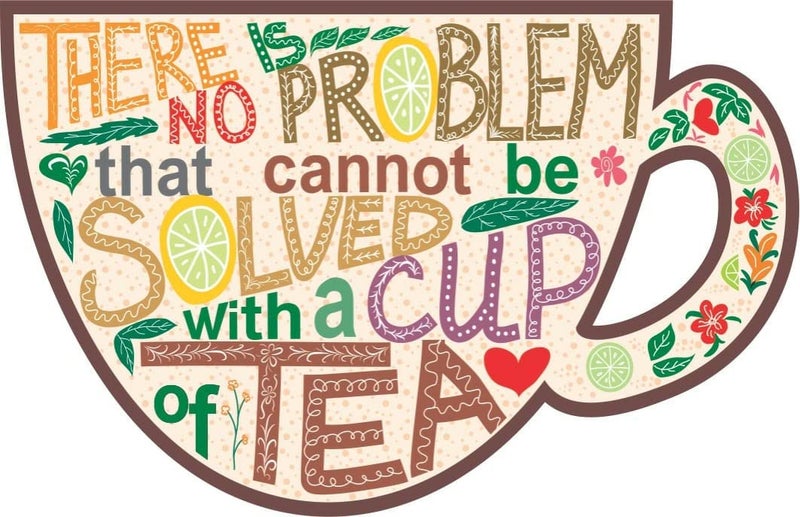 Skywalk MDF Fridge Magnet with Positive and Inspiration Quotes-There is no Problem That Cannot be Solved with a Cup of Tea,Perfect for Gifting and Tea Lovers - Image 4