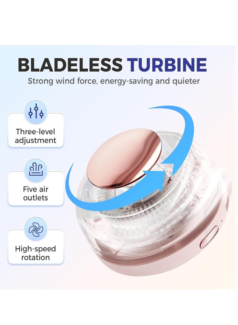 general Portable Silent Mini Bladeless Electric Fan, Small Whirlwind Fan for Waist Clip Fan,3 Speeds Hands-Free Neck Fan,Suitable for Outdoor & Travel & Office, - Image 3