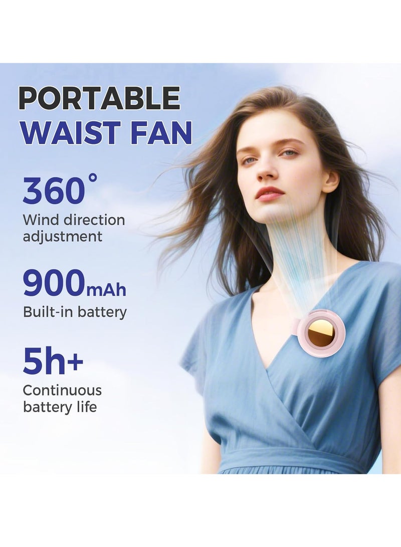 general Portable Silent Mini Bladeless Electric Fan, Small Whirlwind Fan for Waist Clip Fan,3 Speeds Hands-Free Neck Fan,Suitable for Outdoor & Travel & Office, - Image 2