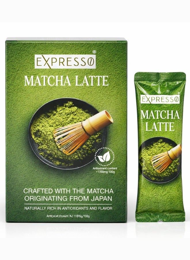 Matcha Latte 14g x 6 Sachets (84g) – Japanese Origin Matcha Green Tea Latte Mix – Instant Creamy Matcha Drink – Rich in Antioxidants – Hot or Iced Beverage