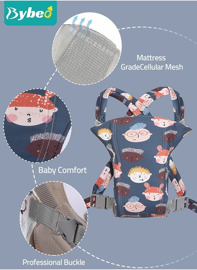 Bybeo - Baby Adjustable Wraps Carrier, Ergonomic Front Facing/Back Carriers for Newborn Newborn to Toddler 0-15kg, One Size Fits All - Image 1