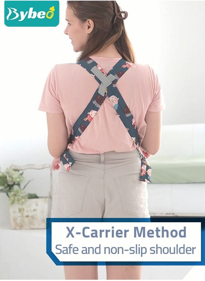 Bybeo - Baby Adjustable Wraps Carrier, Ergonomic Front Facing/Back Carriers for Newborn Newborn to Toddler 0-15kg, One Size Fits All - Image 1