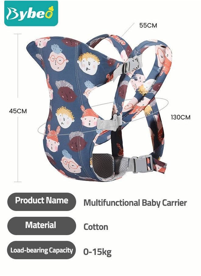 Bybeo - Baby Adjustable Wraps Carrier, Ergonomic Front Facing/Back Carriers for Newborn Newborn to Toddler 0-15kg, One Size Fits All - Image 1