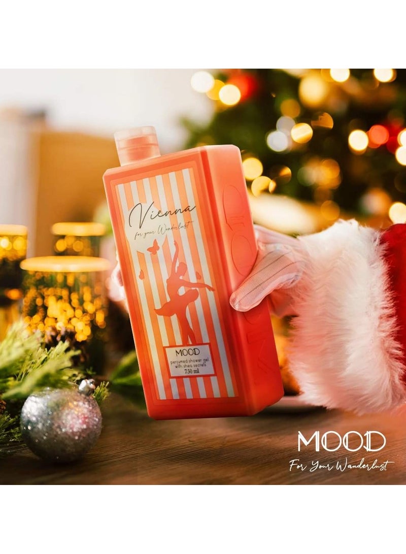 موود مود شاور جل فيينا 750 جرام + لوفه متعدده الالوان - Image 4
