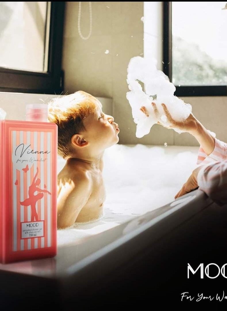 موود مود شاور جل فيينا 750 جرام + لوفه متعدده الالوان - Image 3