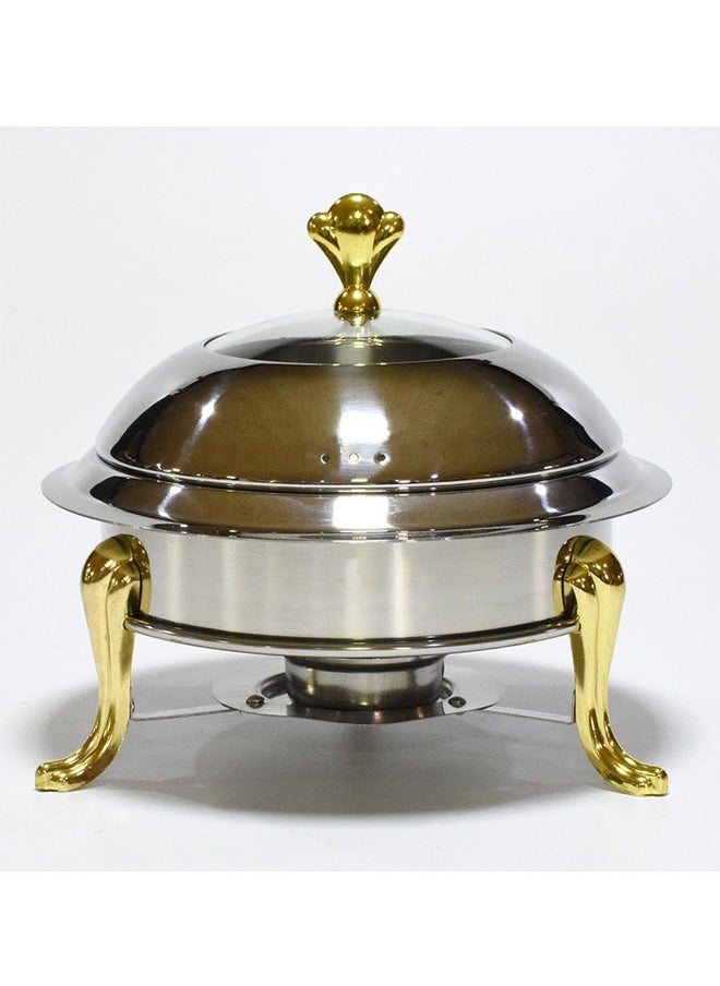 keke - Stainless Steel Buffet Stove Crown Shape Food Heating Container - Image 1