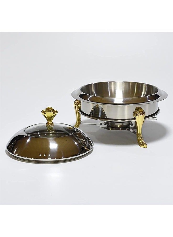 keke - Stainless Steel Buffet Stove Crown Shape Food Heating Container - Image 1