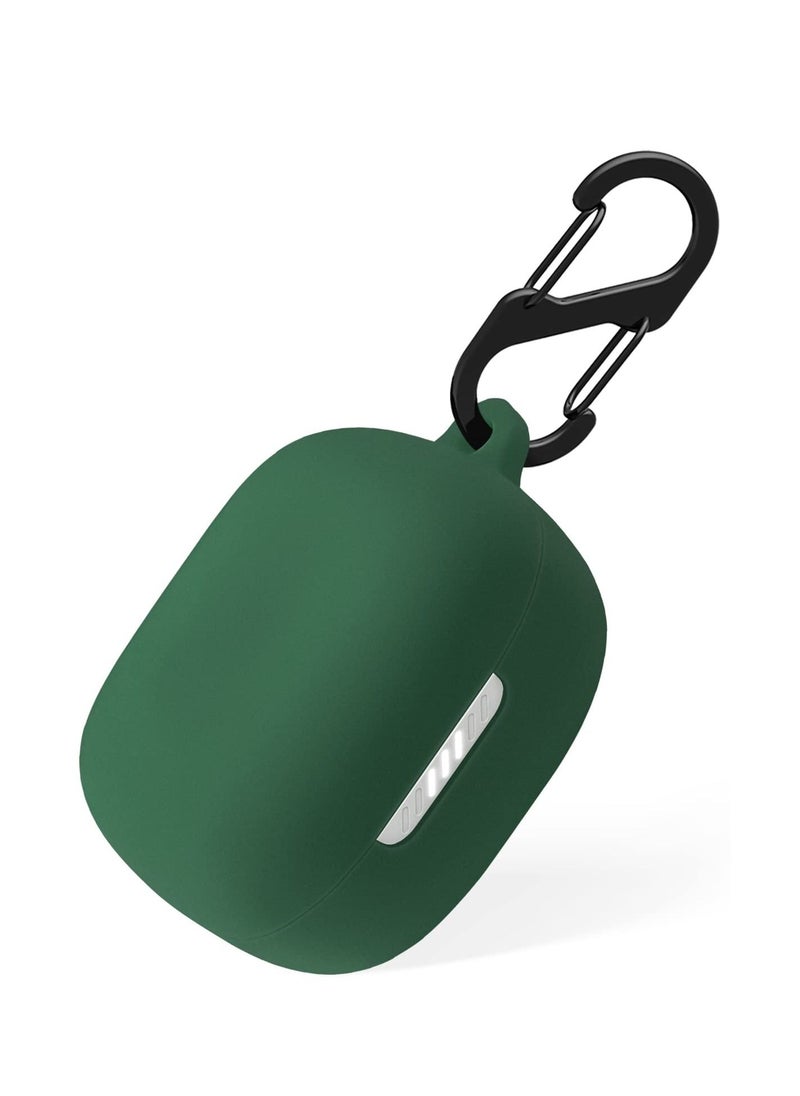Generic - Silicone Case Compatible with JBL Live Pro 2 TWS Protective Cover with Carabiner (Emerald Green) - Image 1