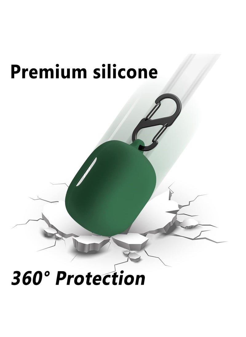 Generic - Silicone Case Compatible with JBL Live Pro 2 TWS Protective Cover with Carabiner (Emerald Green) - Image 1