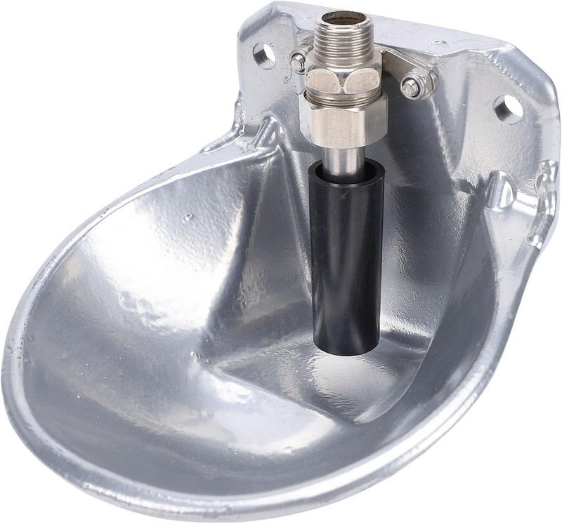 HEEPDD Dog Water Bowl Dispenser, Automatic Livestock Waterer Stainless Steel Cow Drinking Water Bowl with Float Valve Farm Livestock Animals Tool for Dogs Cattle Sheep - Image 1
