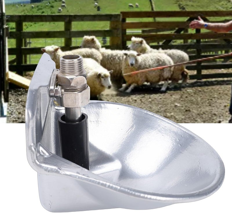 HEEPDD Dog Water Bowl Dispenser, Automatic Livestock Waterer Stainless Steel Cow Drinking Water Bowl with Float Valve Farm Livestock Animals Tool for Dogs Cattle Sheep - Image 4