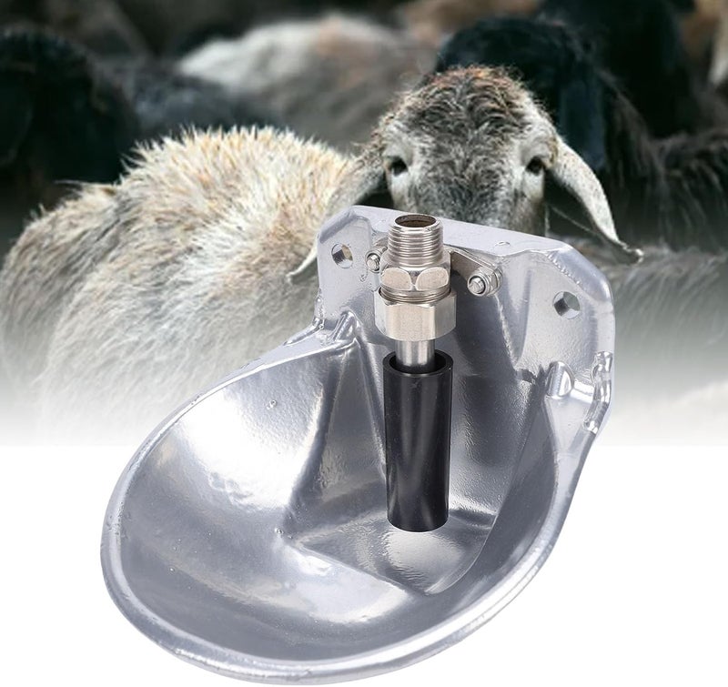 HEEPDD Dog Water Bowl Dispenser, Automatic Livestock Waterer Stainless Steel Cow Drinking Water Bowl with Float Valve Farm Livestock Animals Tool for Dogs Cattle Sheep - Image 5