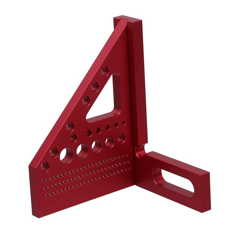 Aluminum Alloy Multi-Angle Measuring Tool Woodworking Scriber Ruler Carpenter Pocket Ruler - Image 1