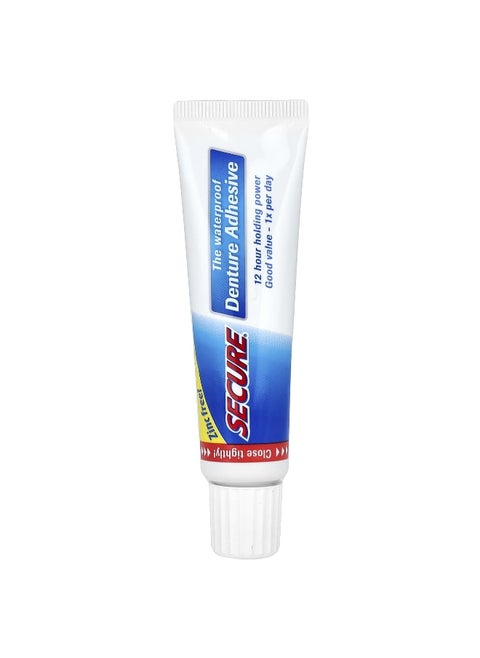 Secure Denture, The Waterproof Denture Adhesive, 1.4 oz (40 g)