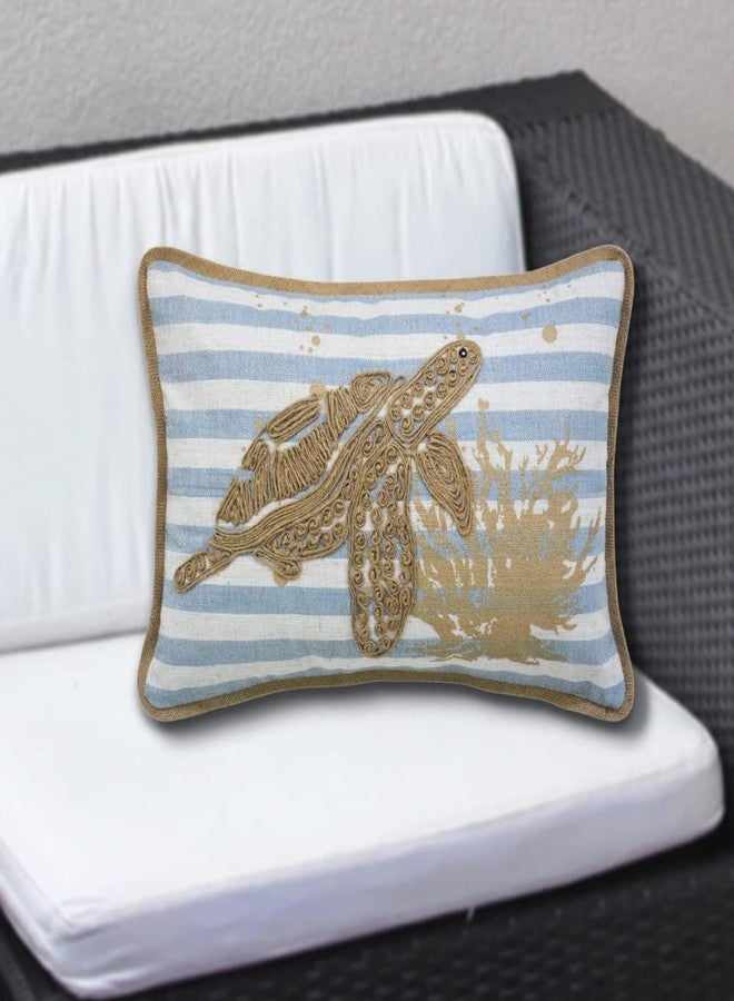 Comfy Hour Ocean Sea Turtle Coral Coastal Accent Throw Pillow Cushion, Gift for Marine Animal Lovers, Polyester - Image 3