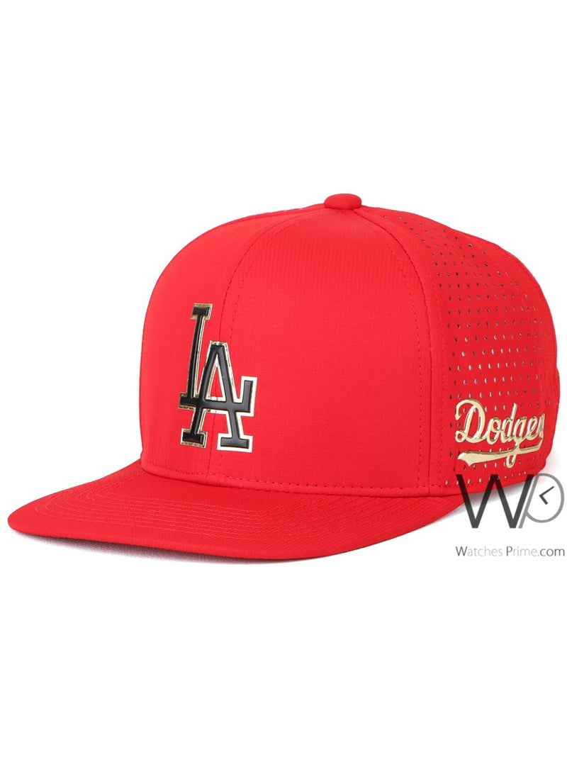 LA Dodgers LA Los Angeles Red Snapback Cotton Flat Hip Hop Cap  - Image 1