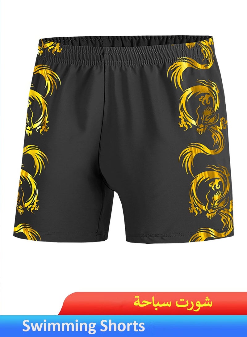 QUTOOB Men's Swimming Trunks Beachwear Quick Dry Swim Shorts for Swimming, Surfing, Diving, Gym Wear Fitness Workout Shorts - Swimming Shorts For Men - Breathable Quick-Drying Beach Pants - Swim Jammers - Image 1