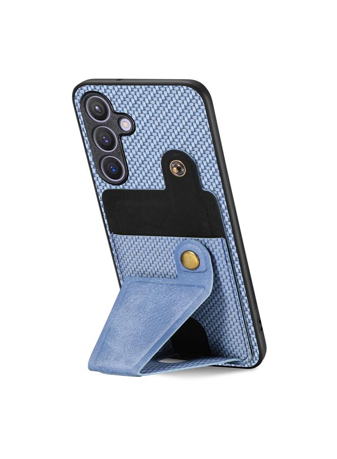 S-TOP Case For Samsung Galaxy S24+ 5G Carbon Fiber Wallet Flip Card K-shaped Holder Phone Case - Image 3