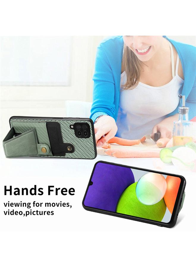 S-TOP Case For Samsung Galaxy S24+ 5G Carbon Fiber Wallet Flip Card K-shaped Holder Phone Case - Image 5