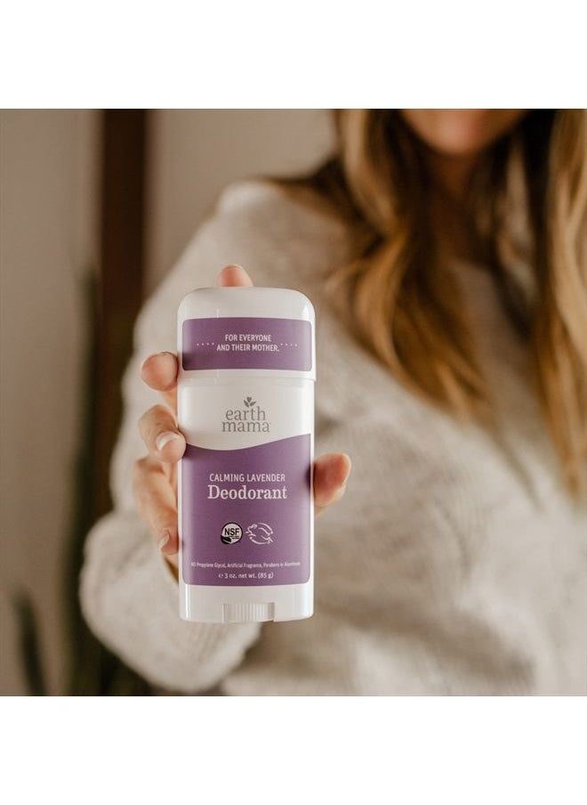 Earth Mama - Calming Lavender Deodorant | Safe for Sensitive Skin, Pregnancy and Breastfeeding, Contains Organic Lavender, Calendula and Coconut Oil with No Fragrance Chemicals, 3-Ounce (2-Pack) - Image 1