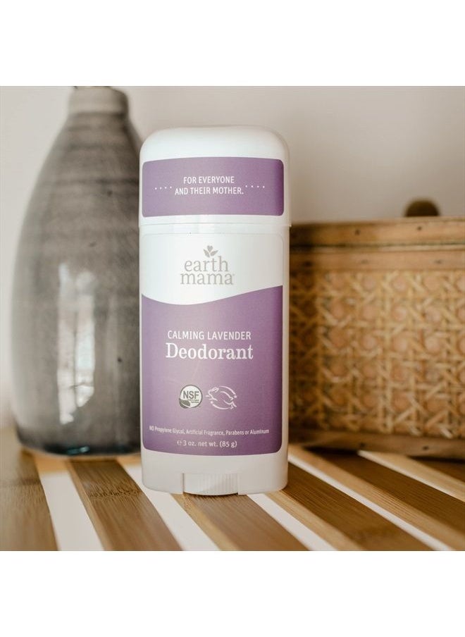Earth Mama - Calming Lavender Deodorant | Safe for Sensitive Skin, Pregnancy and Breastfeeding, Contains Organic Lavender, Calendula and Coconut Oil with No Fragrance Chemicals, 3-Ounce (2-Pack) - Image 1