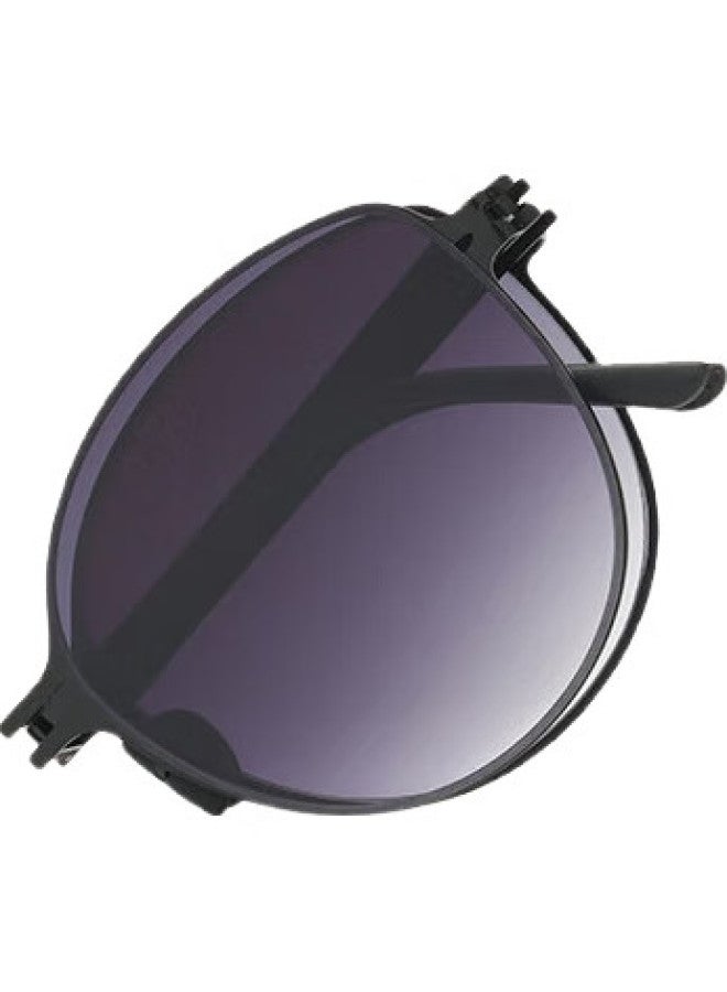 Eyes Portable Folding Sunglasses Women Non-Polarized Uv Protection Men High-End Minimalist Style Sunset Sunglasses - Image 2
