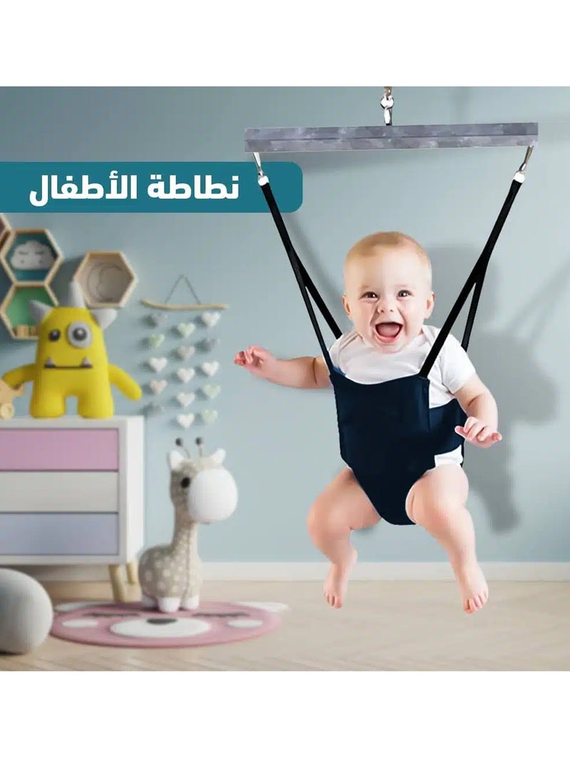 ماركة غير محددة - نطاطة أطفال هزازة ممتعة للأطفال معلقة من السقف -تساعد علي المشي - نظام تثبيت على السقف في الجنش -متعددة الألوان تأتي بتصميمات مختلفة مناسبة للأولاد والبنات ( شكل اولادي) - Image 1