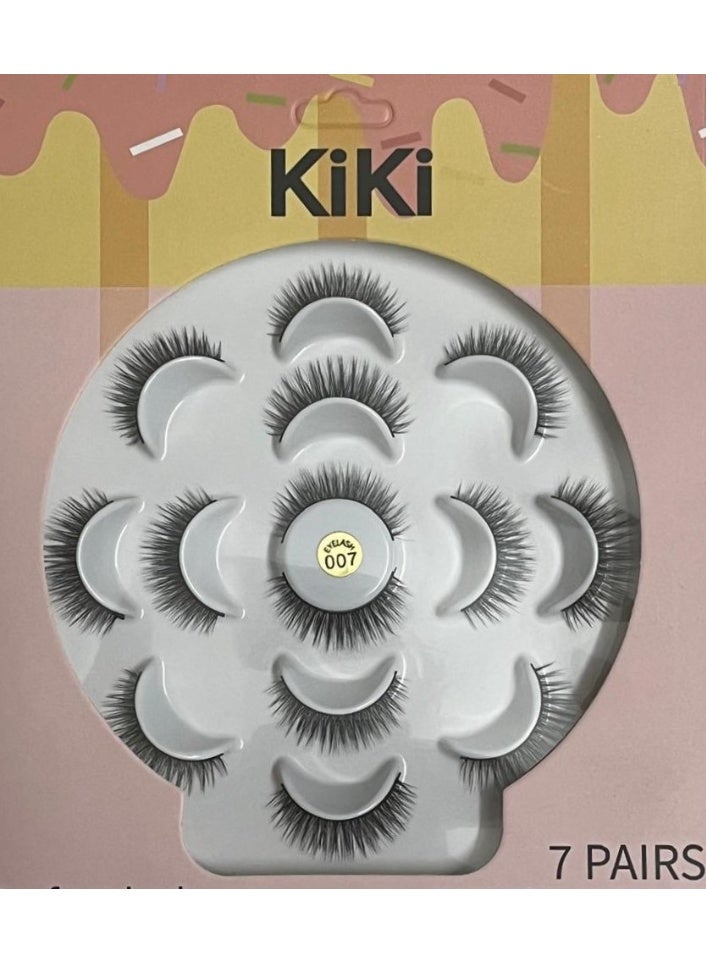 set of 7 Pairs false lashes