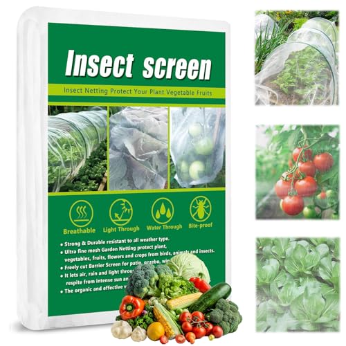 Axcoix 10 X 33 FT Garden Mesh Netting Pest Barrier for Raised Beds Fruit Tree Netting for Cicadas Bird Insect Nettings for Gardening Blueberry Bush Strawberry Nettings Cover for Garden Protection - Image 1