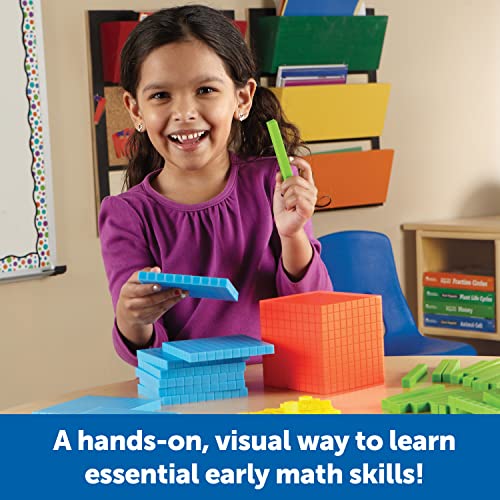 Learning Resources Brights Base 10 Starter Set 100 Piece Set Ages 6 1 Grade Math Manipulatives Teacher Supplies Back to School - Image 5