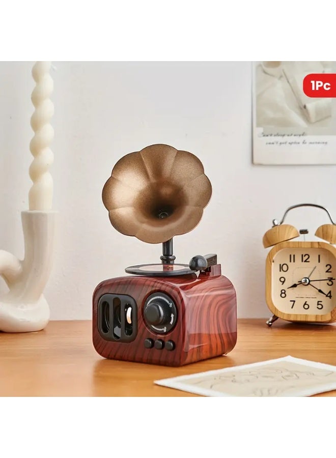 صندوق موسيقي بتصميم الغرامافون العتيق – تصميم فونوغراف كلاسيكي مع آلية يديوية – لا يحتاج إلى بطاريات – يعزف ألحانًا كلاسيكية – مثالي لتزيين المنزل، المكتب، والتسريحة – هدية فريدة لعيد الحب، عيد الميلاد، والمناسبات الخاصة - Image 5