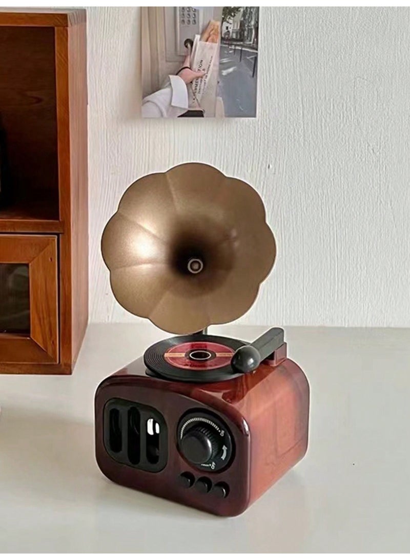 صندوق موسيقي بتصميم الغرامافون العتيق – تصميم فونوغراف كلاسيكي مع آلية يديوية – لا يحتاج إلى بطاريات – يعزف ألحانًا كلاسيكية – مثالي لتزيين المنزل، المكتب، والتسريحة – هدية فريدة لعيد الحب، عيد الميلاد، والمناسبات الخاصة - Image 3