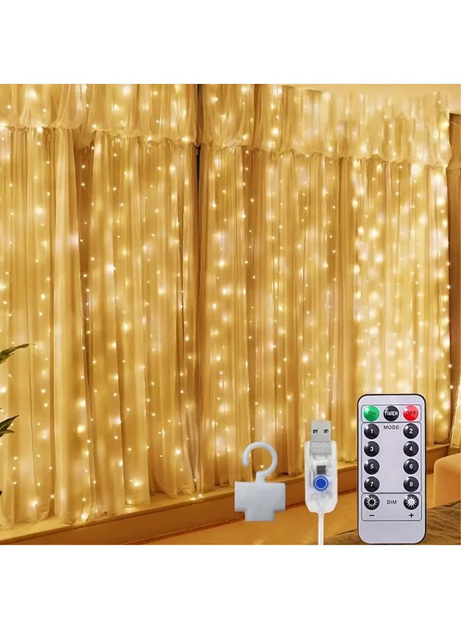 200 مصباح LED متعدد الألوان ستارة أضواء سلسلة USB جهاز تحكم عن بعد 8 أوضاع ديكور داخلي خارجي - Image 1