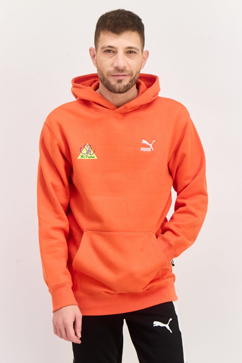 PUMA Men Sportswear Fit Outdoor Hoodies, Dark Papaya - Image 1
