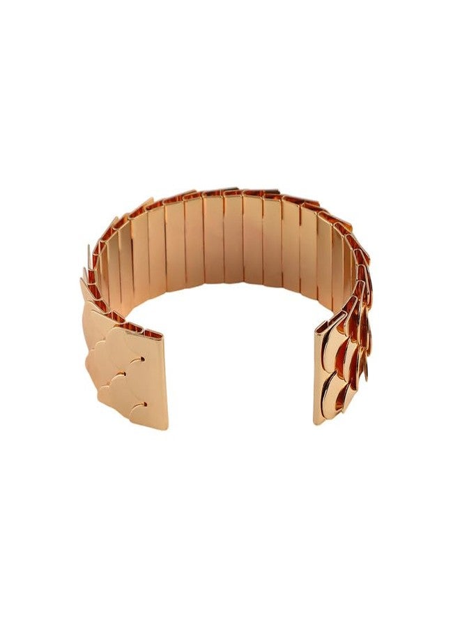 SOHI Women's The Python Cuff Bracelet For Casual Wear | California Gold Colour | Alloy Material | Adjustable Closure | Metallic Bracelet| Cuff Bracelet For Women & Girls - Image 5