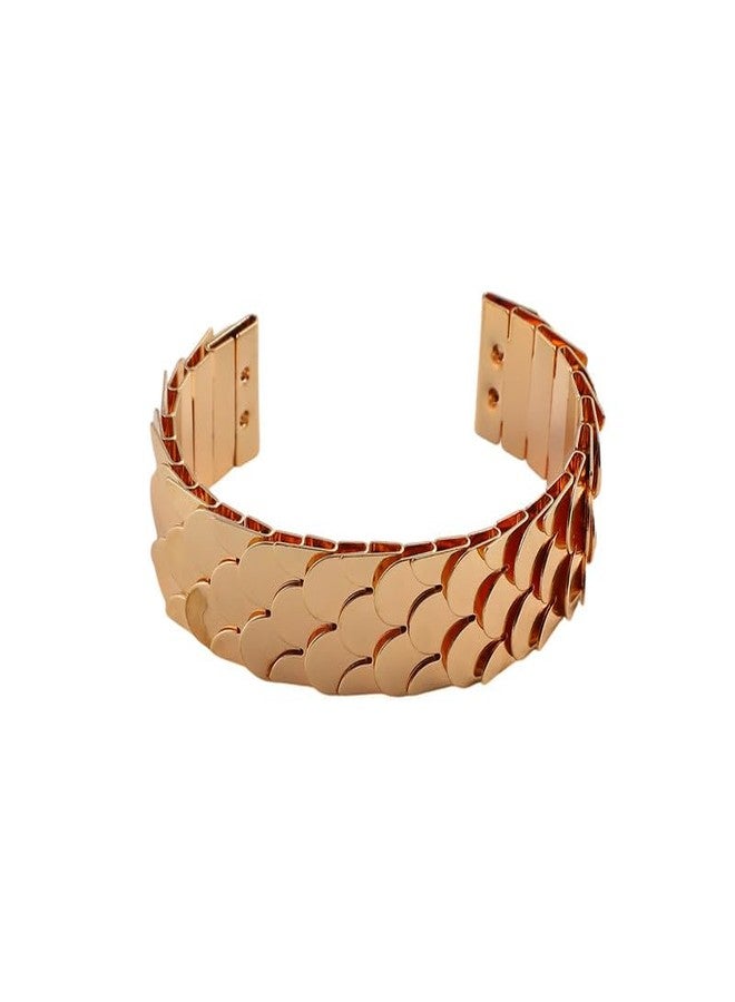 SOHI Women's The Python Cuff Bracelet For Casual Wear | California Gold Colour | Alloy Material | Adjustable Closure | Metallic Bracelet| Cuff Bracelet For Women & Girls - Image 1