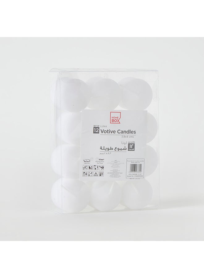 Home Box Luna 12-Piece Votive Candle Set 3.8 x 4 x 4 cm  - Image 4