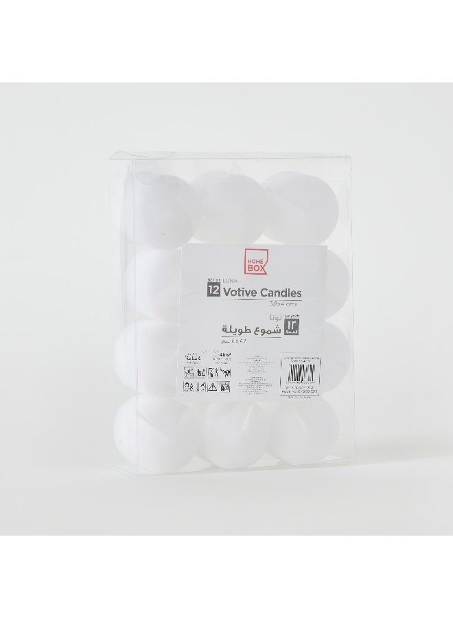Home Box Luna 12-Piece Votive Candle Set 3.8 x 4 x 4 cm - Image 5