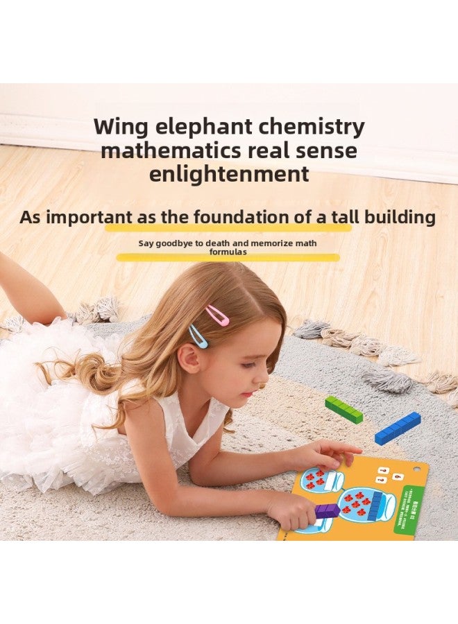 Saalin Shalin Fun Number Stick Math Enlightenment Teaching Aid Number Sense Training Young Children's Educational Toys-Color:Basic Paragraph Of Several Stick Question Cards (3-4 Years Old)  - Image 3