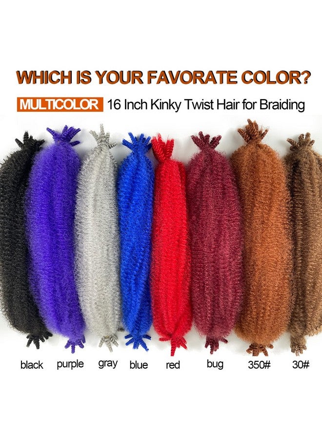 Chicmoi Marley Twist Braiding Hair 16 Inches Springy Afro Twist Hair 30# Kinky Twist Hair For Braiding Pre Separated Spring Twist Hair Synthetic Curly Braiding Hair Extensions (16 Inch (Pack Of 8), 30#)… - Image 1