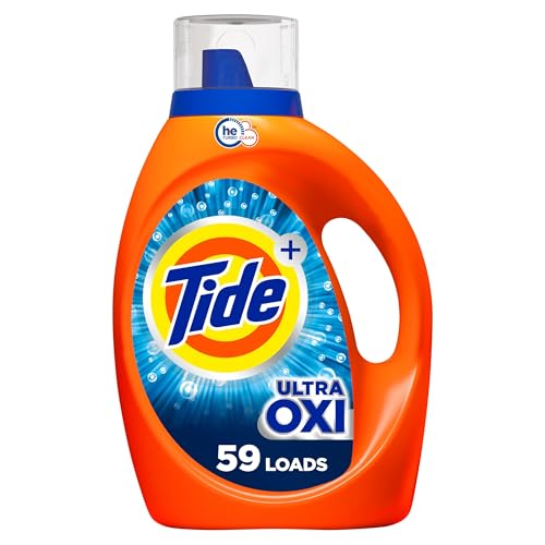 Tide Ultra Oxi Boost Liquid Laundry Detergent, 84 fl oz, 59 Loads, Advanced Stain Remover, Laundry Detergent Liquid with Extra Oxi Power - Image 1