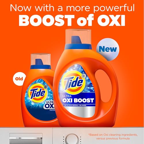 Tide Ultra Oxi Boost Liquid Laundry Detergent, 84 fl oz, 59 Loads, Advanced Stain Remover, Laundry Detergent Liquid with Extra Oxi Power - Image 2
