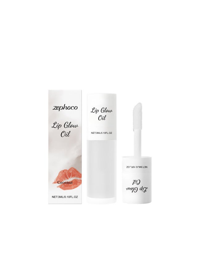 zephoco Moisturizing Coconut Lip Gloss Oil, Gently Nourishes Dry Lips For Hydration And Radiant Shine - Image 1